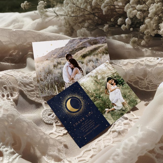 Estrelas Celestiais Dois Cartões de agradecimentos (Criador carregado)