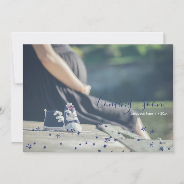 Estrelas chegando em breve Cartão com fotos de lan (Frente)