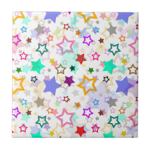 Estrelas Coloridas Brancas