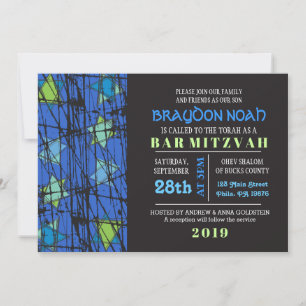 Estrelas com Dificuldade Bar Bat Mitzvah Convite