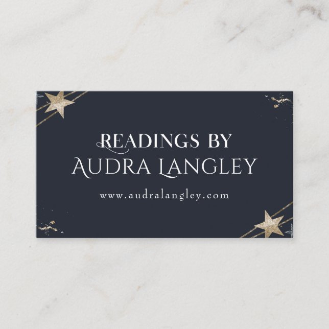 Estrelas Cósmicas Médias Psíquicas Cartão de visit (Frente)