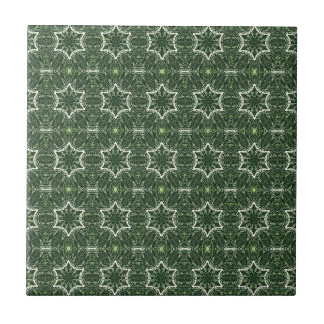 Estrelas de 6 pontos no azulejo verde (Frente)