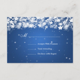 Estrelas de Dazzling RSVP de Casamento Elegante Az