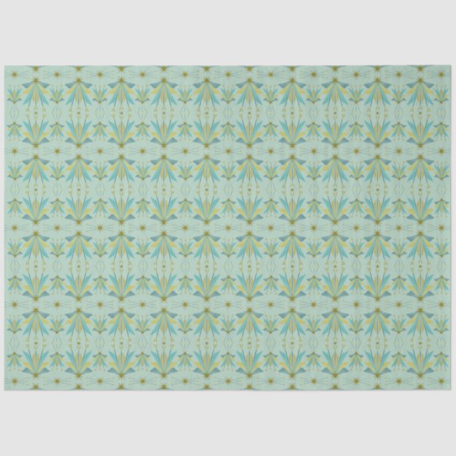 Estrelas de fada Papel para tecidos de pistachio (Frente )