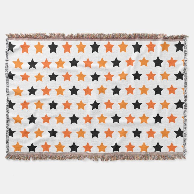 Estrelas de Halloween Jogam cobertor (Frente)