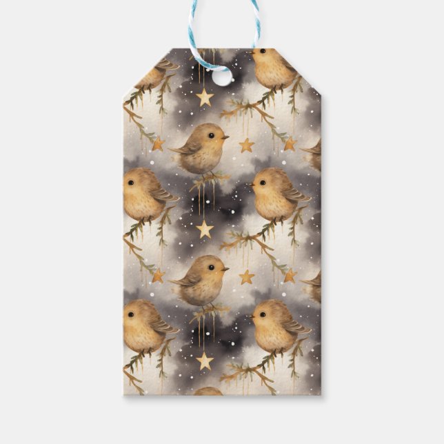 Estrelas de Natal e Etiqueta de presente para Robi (Frente)