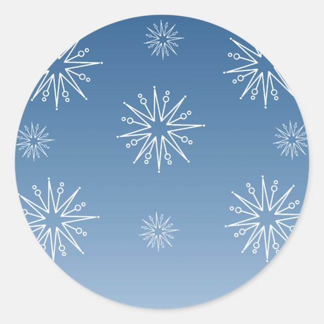 Estrelas de Natal incríveis, adesivos Azuis (Frente)