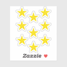 Estrelas de Ouro Amarelo para Escola - Adesivos de
