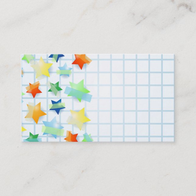 Estrelas de papel, cartão de visita (Frente)
