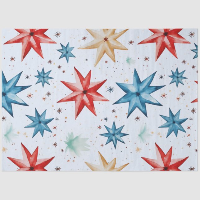 Estrelas de Papel e Flocos de Neve Natal (Frente )