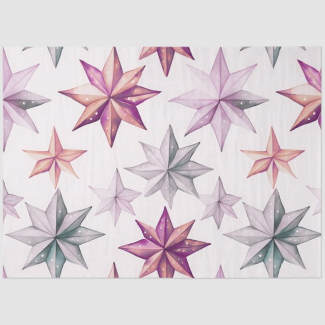 Estrelas de Papel e Flocos de Neve Natal (Frente )