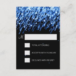 Estrelas de queda de RSVP Elegante Azul