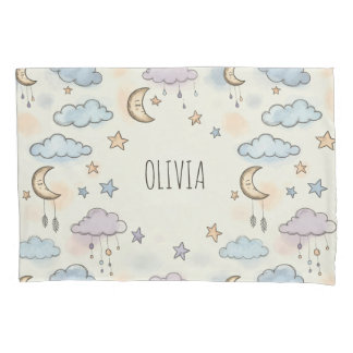 Estrelas de Sonho, Luas e Nuvens Fluffy