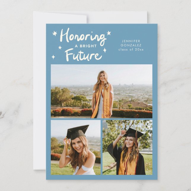 Estrelas de um Futuro Brilhante Cartão de Graduaçã (Frente)
