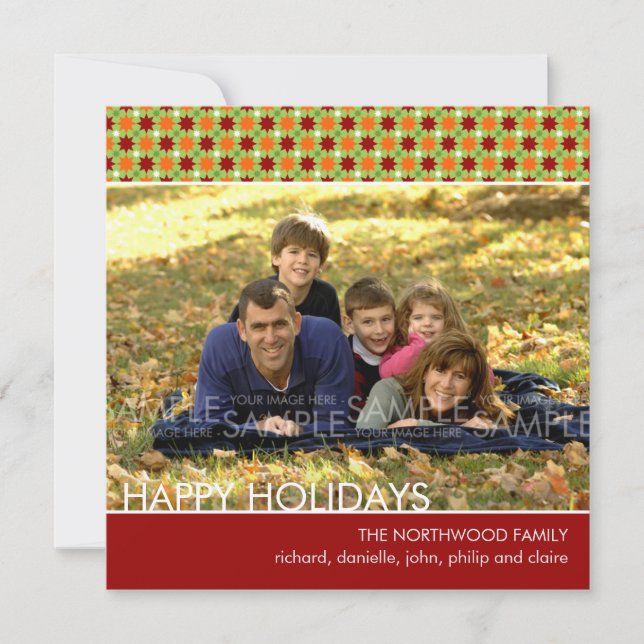 Estrelas de Yuletide: cartões de foto de Natal / C (Frente)