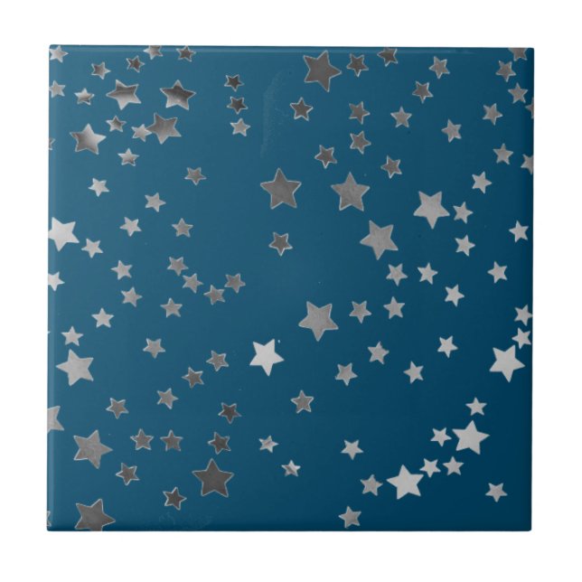 Estrelas dispersas em azul (Frente)