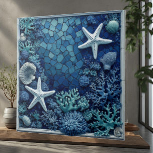 Estrelas do Mar Recife de Coral Conchas Decoração 