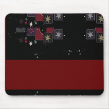 Estrelas do Mousepad Preto