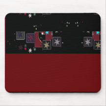 Estrelas do Mousepad Preto