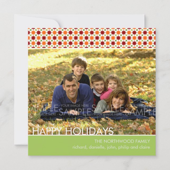 Estrelas do Natal :: Cartão de Foto de Natal / Con (Frente)