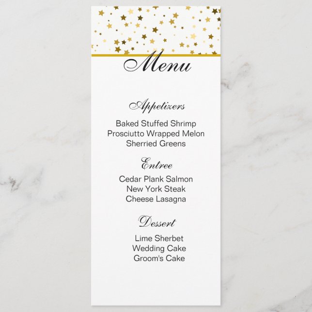 Estrelas do Ouro da placa de menu (Frente)
