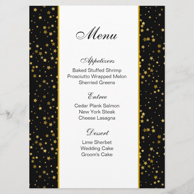 Estrelas do Ouro da placa de menu (Frente)