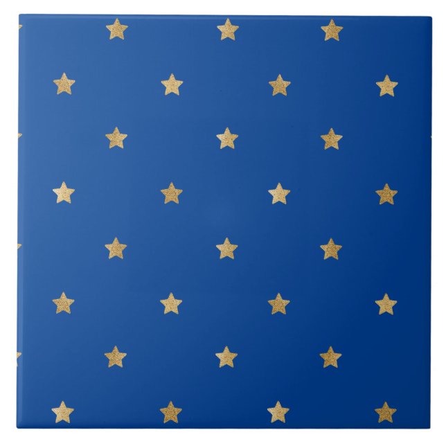 Estrelas do ouro no céu azul (Frente)