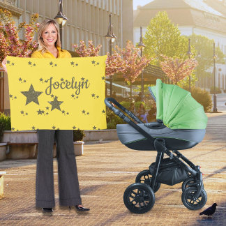 Estrelas Douradas amarelas - Pequeno cobertor de v