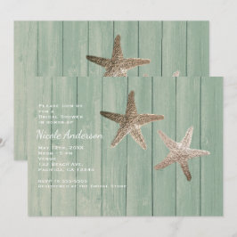 Estrelas Douradas & Convites de Praia Elegantes de