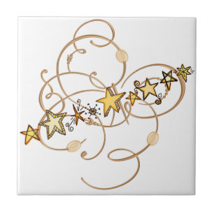 Estrelas Douradas de Azulejo cerâmico