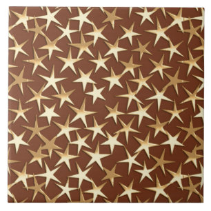 Estrelas Douradas de chocolate marrom