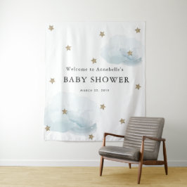 Estrelas Douradas e Tapeçaria do Chá de fraldas da