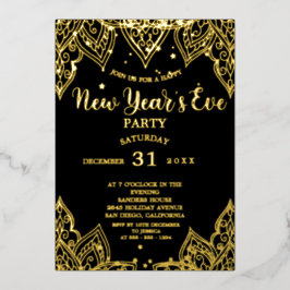 Estrelas Douradas Elegantes Festa de Véspera de An