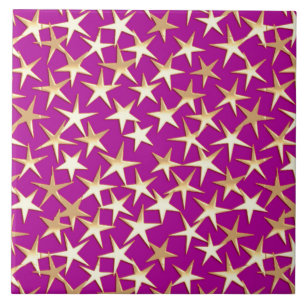 Estrelas Douradas no roxo ametista