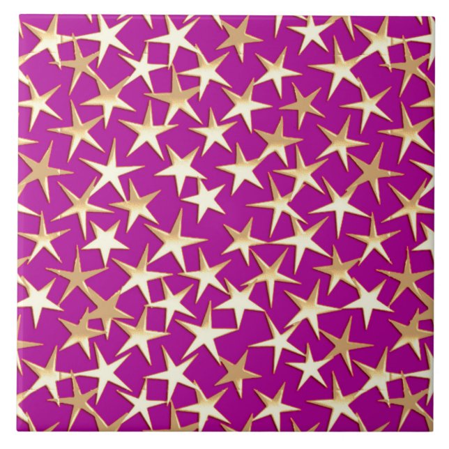 Estrelas Douradas no roxo ametista (Frente)