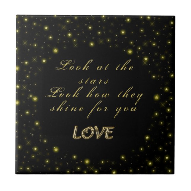 Estrelas Douradas personalizadas e brilhantes a pr (Frente)