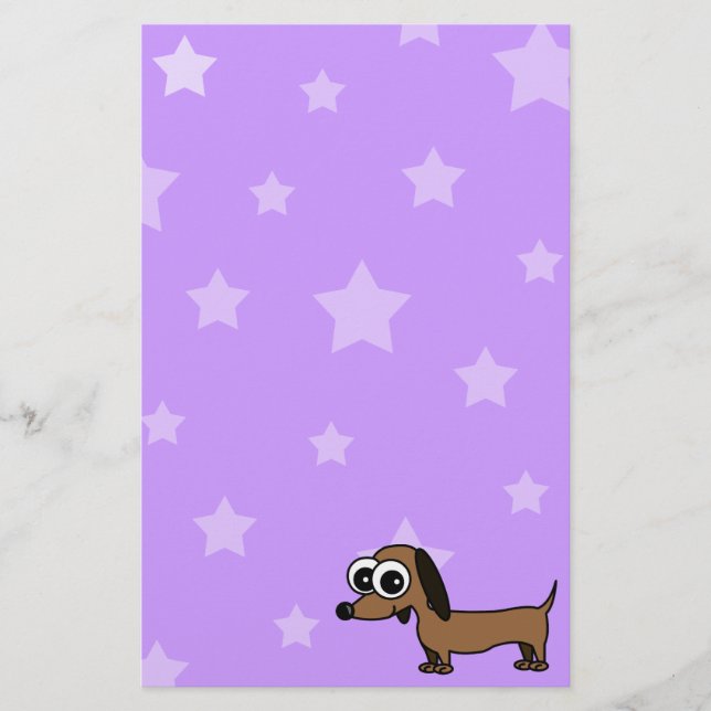 Estrelas e artigos de papelaria do Dachshund (Frente)