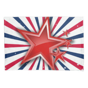 Estrelas e Capas de Travesseiro de faixas