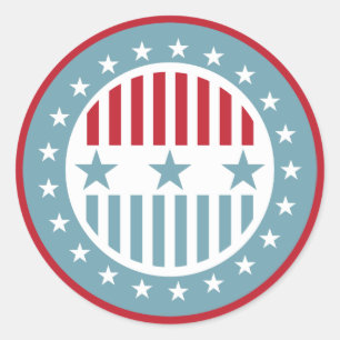 Estrelas e faixas 4.º dos adesivos de julho