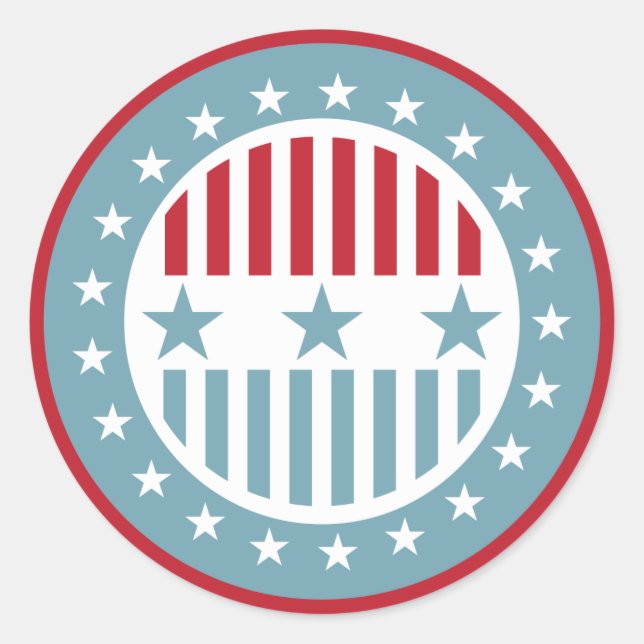 Estrelas e faixas 4.º dos adesivos de julho (Frente)