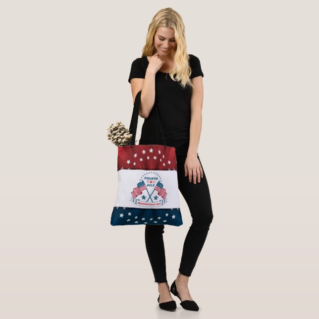 Estrelas e faixas 4 de julho de Tote Bag (No(a) Modelo)