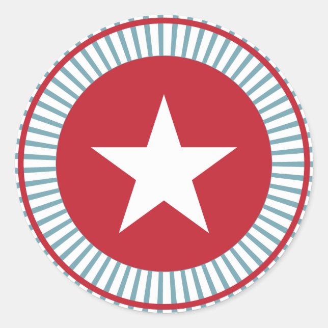 Estrelas e faixas giram em 4 de julho com adesivos (Frente)