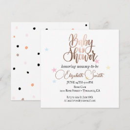 Estrelas e pontos para o convite da sua princesa