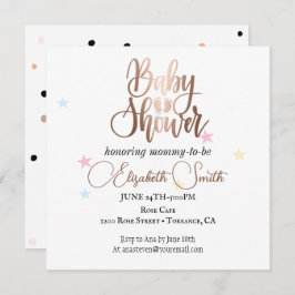 Estrelas e pontos para seu convite à princesa