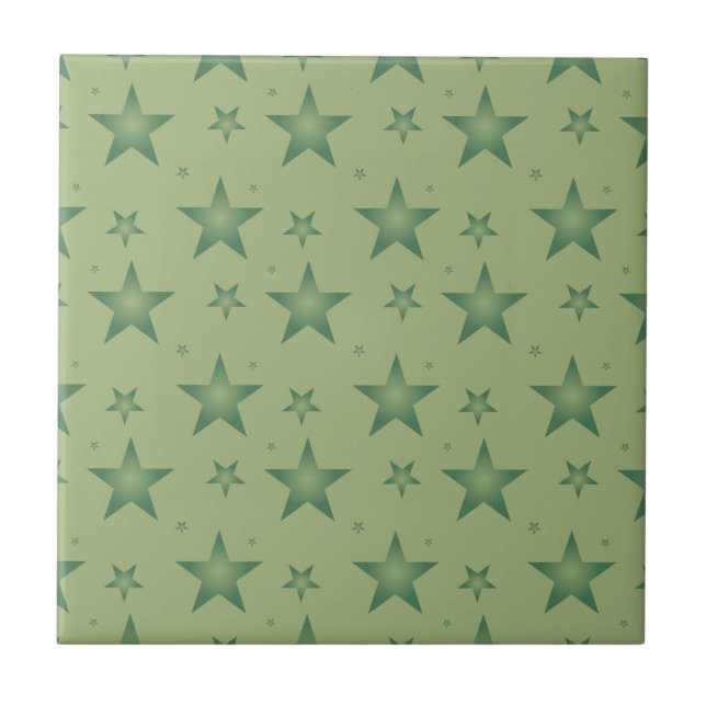 Estrelas Elegante e Na moda em Verde Sage (Frente)