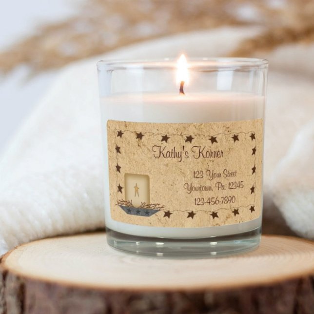 Estrelas enferrujadas e etiqueta de velas (Criador carregado)