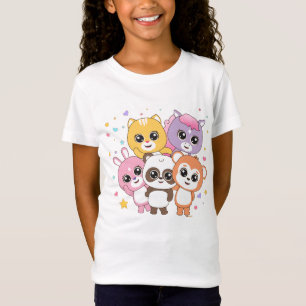 Estrelas Espumantes e Camisetas Cute Animal Faces