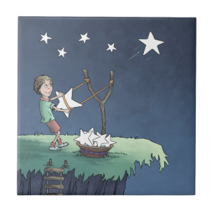 Estrelas fotografadas - Criar Deseja Azulejo de Ce