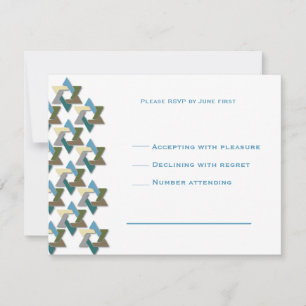 Estrelas Judias Bar Mitzvah Convite RSVP