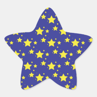 Estrelas na etiqueta azul do fundo